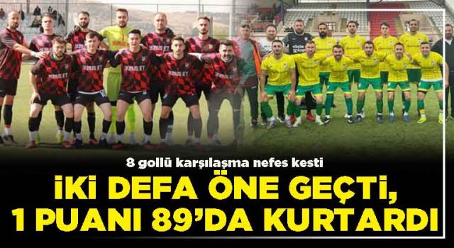 İki defa öne geçti, 1 puanı 89’da kurtardı