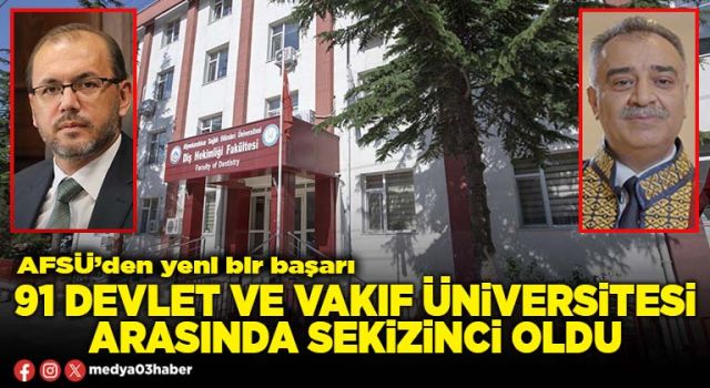 91 Devlet ve Vakıf Üniversitesi arasında sekizinci oldu