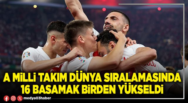 A Milli takım Dünya sıralamasında 16 basamak birden yükseldi