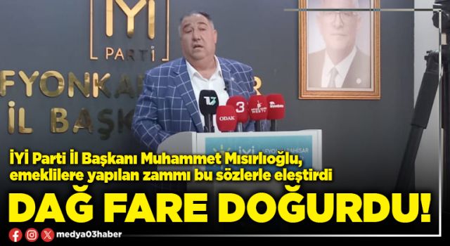 Dağ fare doğurdu!