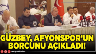 Güzbey, Afyonspor’un borcunu açıkladı!