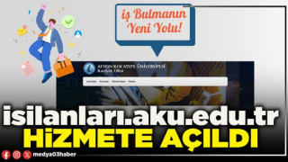 isilanları.aku.edu.tr hizmete açıldı