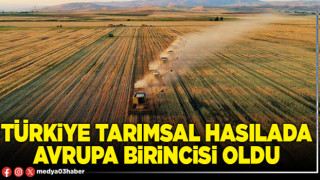 Türkiye tarımsal hasılada Avrupa birincisi oldu